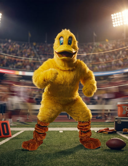 Disfraz de mascota pato amarillo para adulto