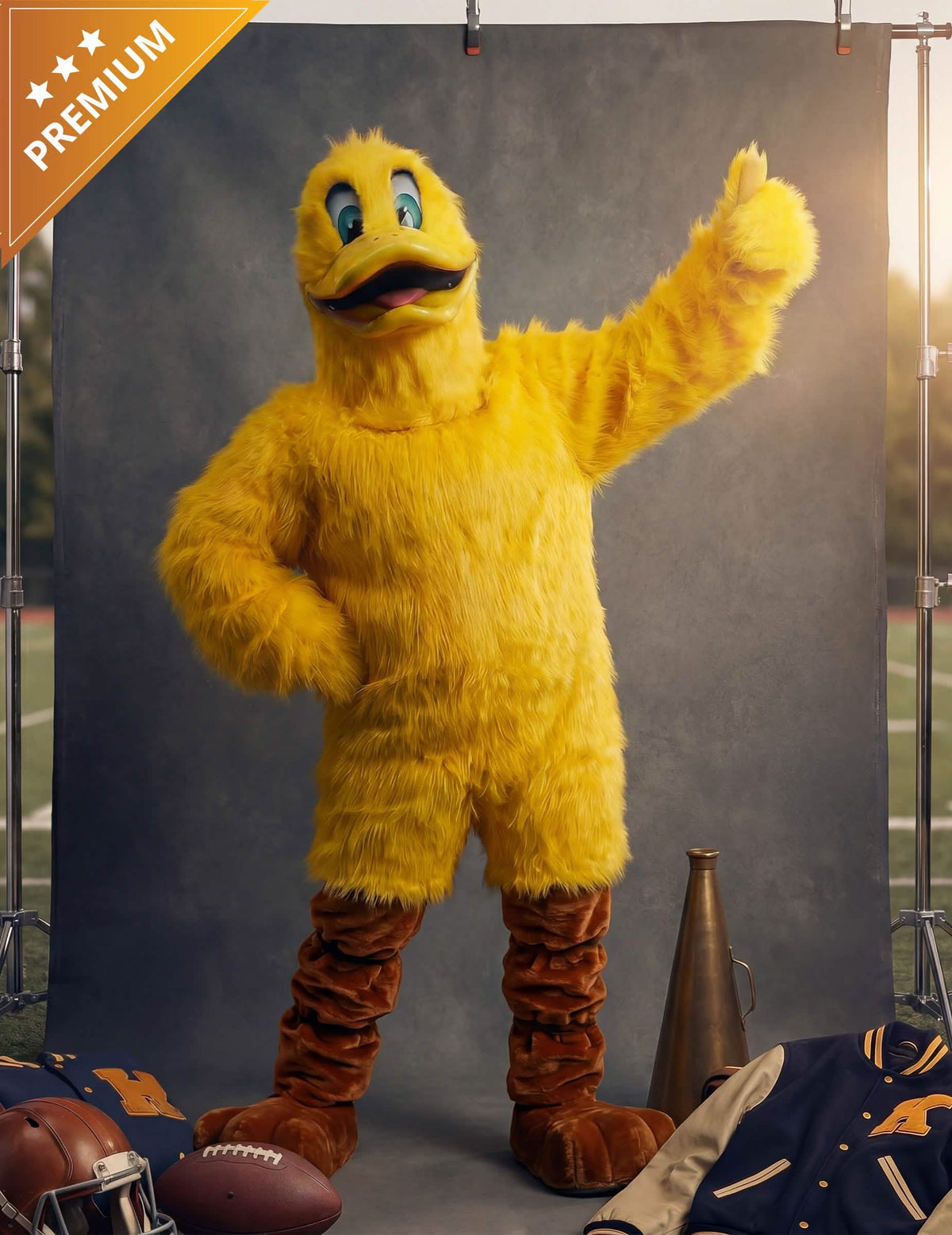 Disfraz de mascota pato amarillo para adulto