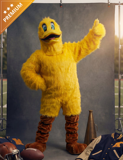 Disfraz de mascota pato amarillo para adulto