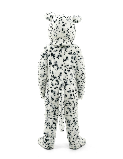 Vue de dos du déguisement mascotte chien dalmatien