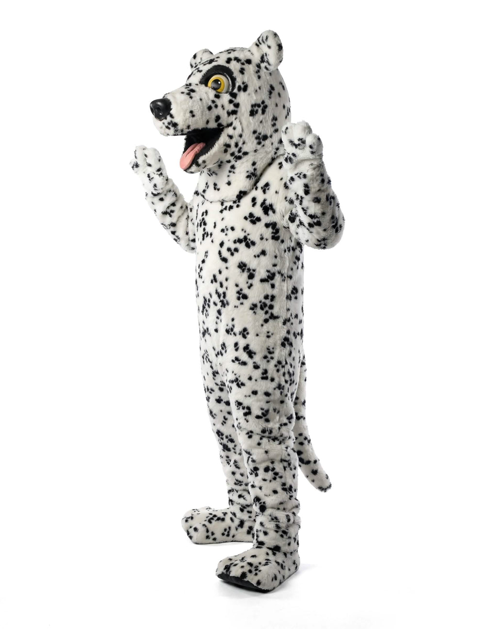 Disfraz de mascota perro dálmata para adulto blanco con manchas negras