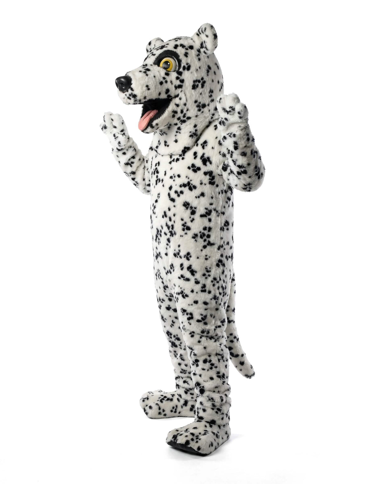 Disfraz de mascota perro dálmata para adulto blanco con manchas negras