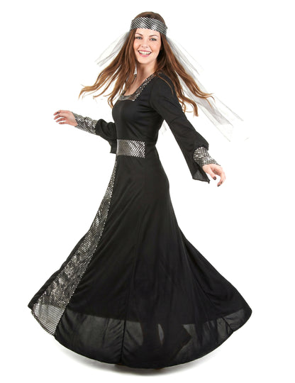 Disfraz medieval mujer negro
