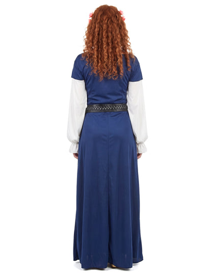 Disfraz de bávara azul para mujer