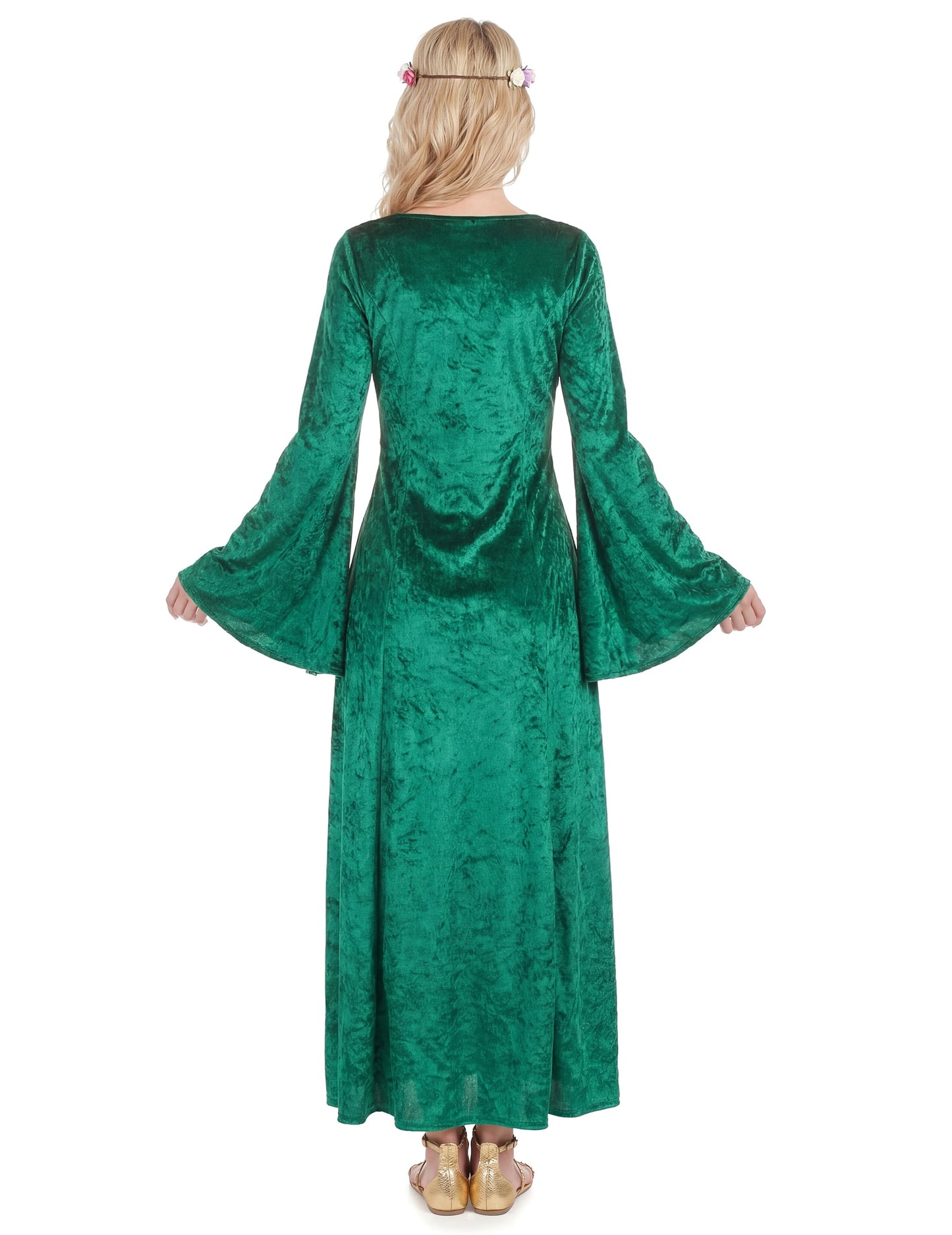 Disfraz medieval verde para mujer