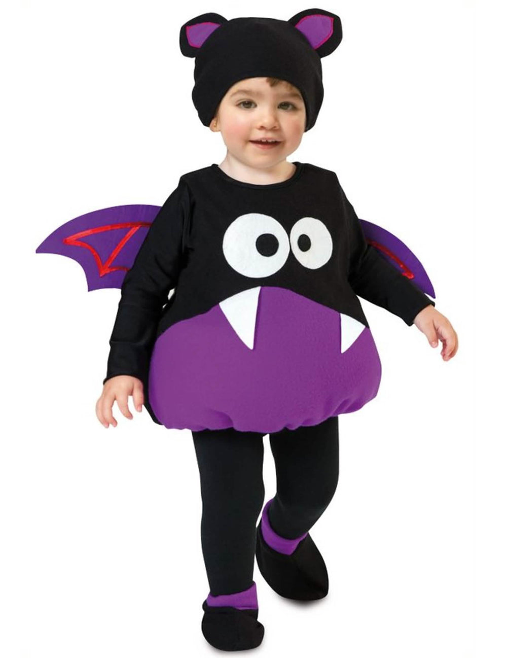 Disfraz de mignón niño murciélago pequeño para niño violeta y negro
