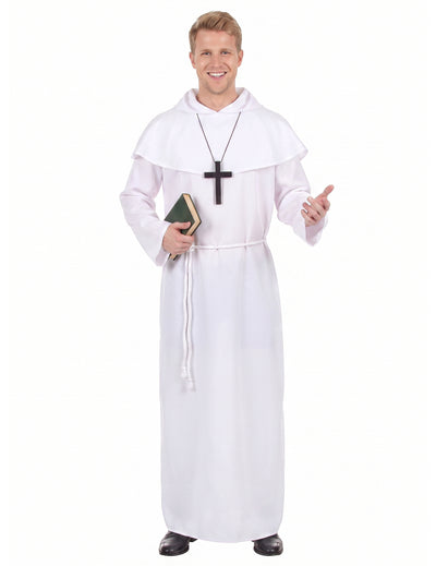 Disfraz de monje blanco para hombre
