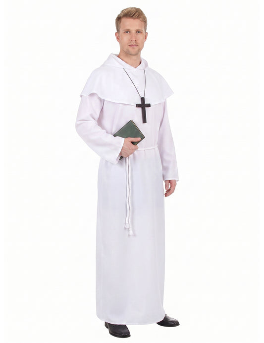 Disfraz de monje blanco para hombre