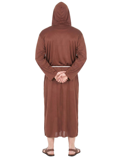 Disfraz monje marrón claro hombre talla grande