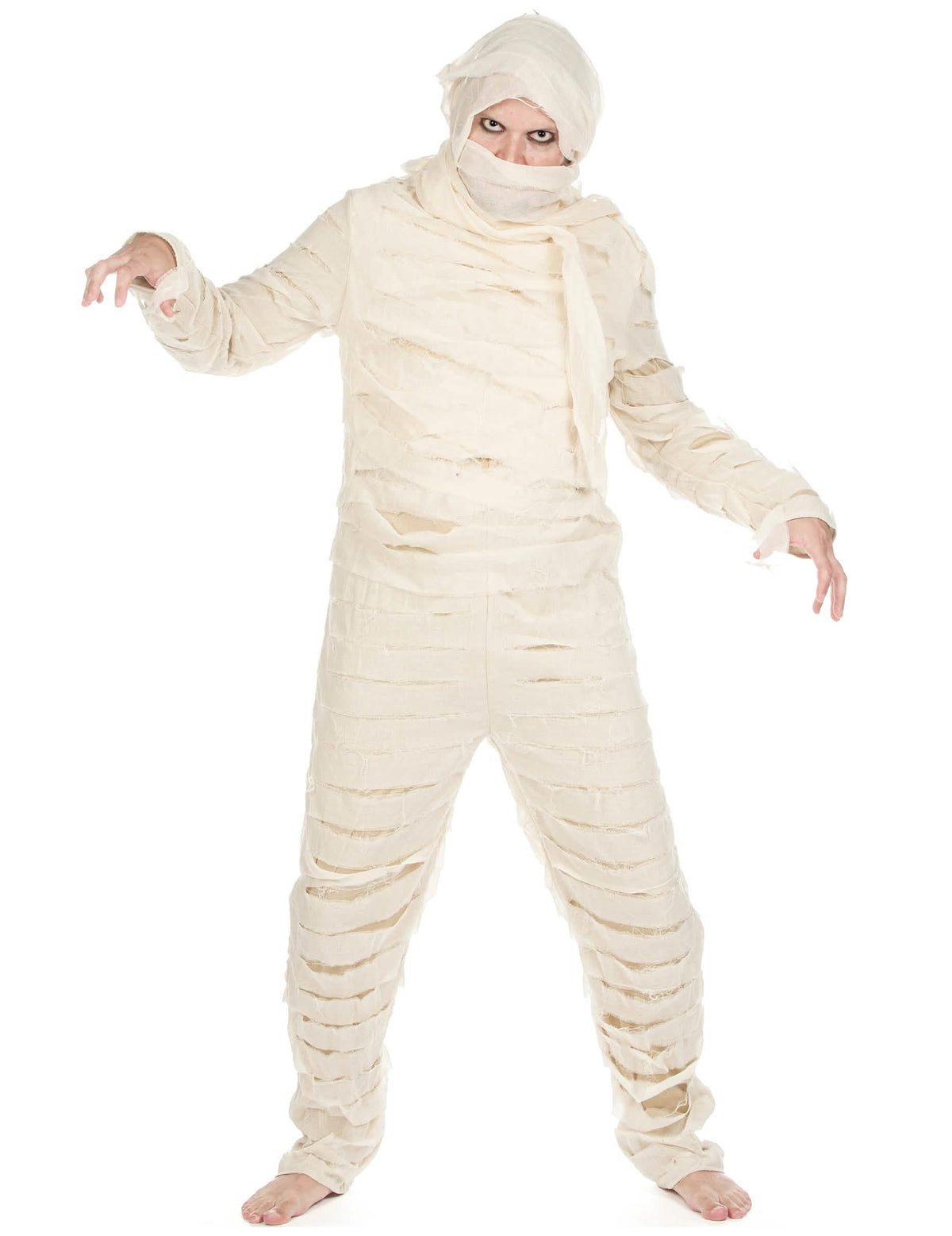 Déguisement de momie pour adulte blanche avec bandages