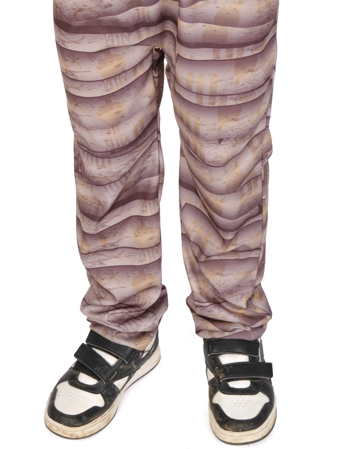 Détail du bas du pantalon du déguisement de momie Egyptienne