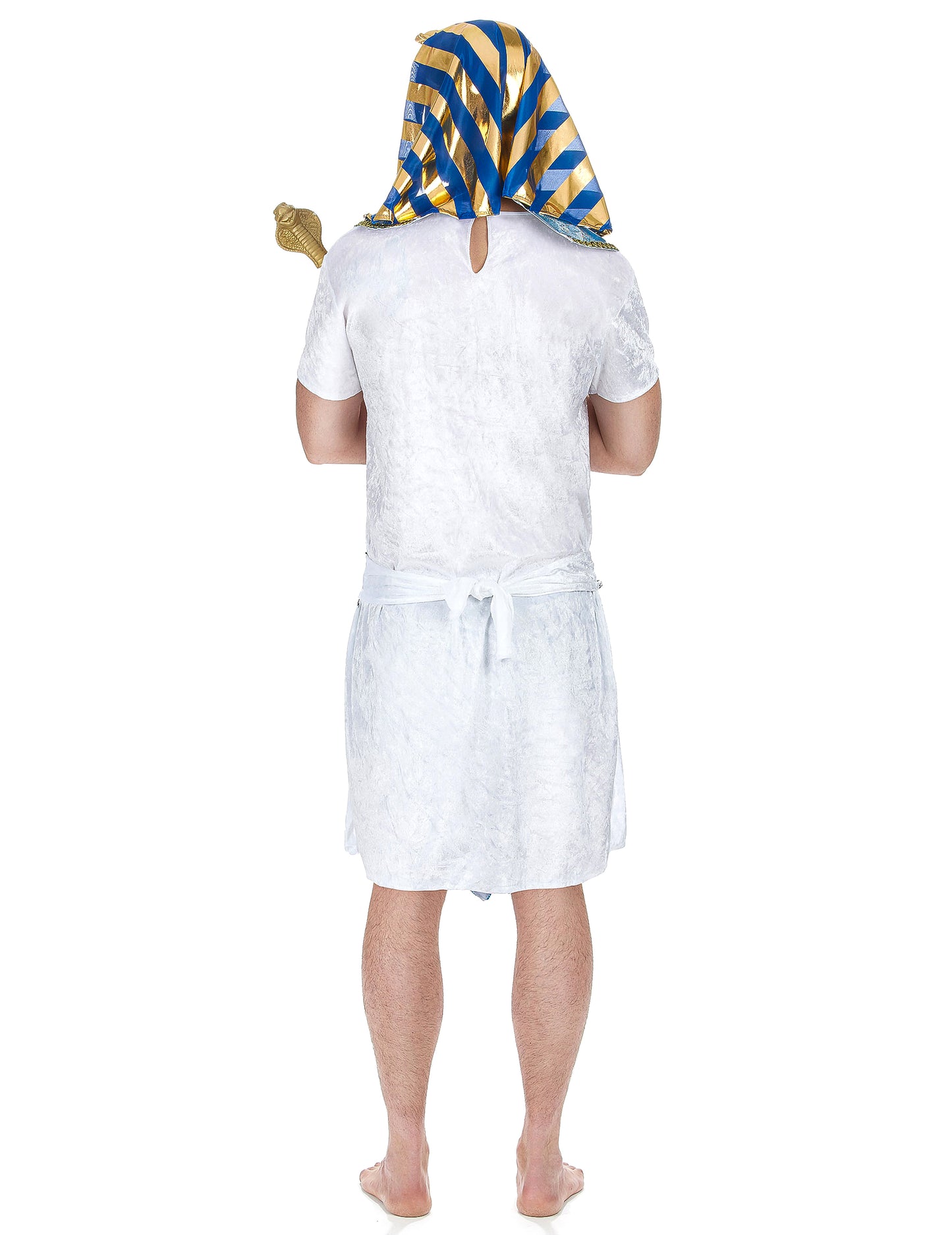 Disfraz de faraón azul dorado para hombre
