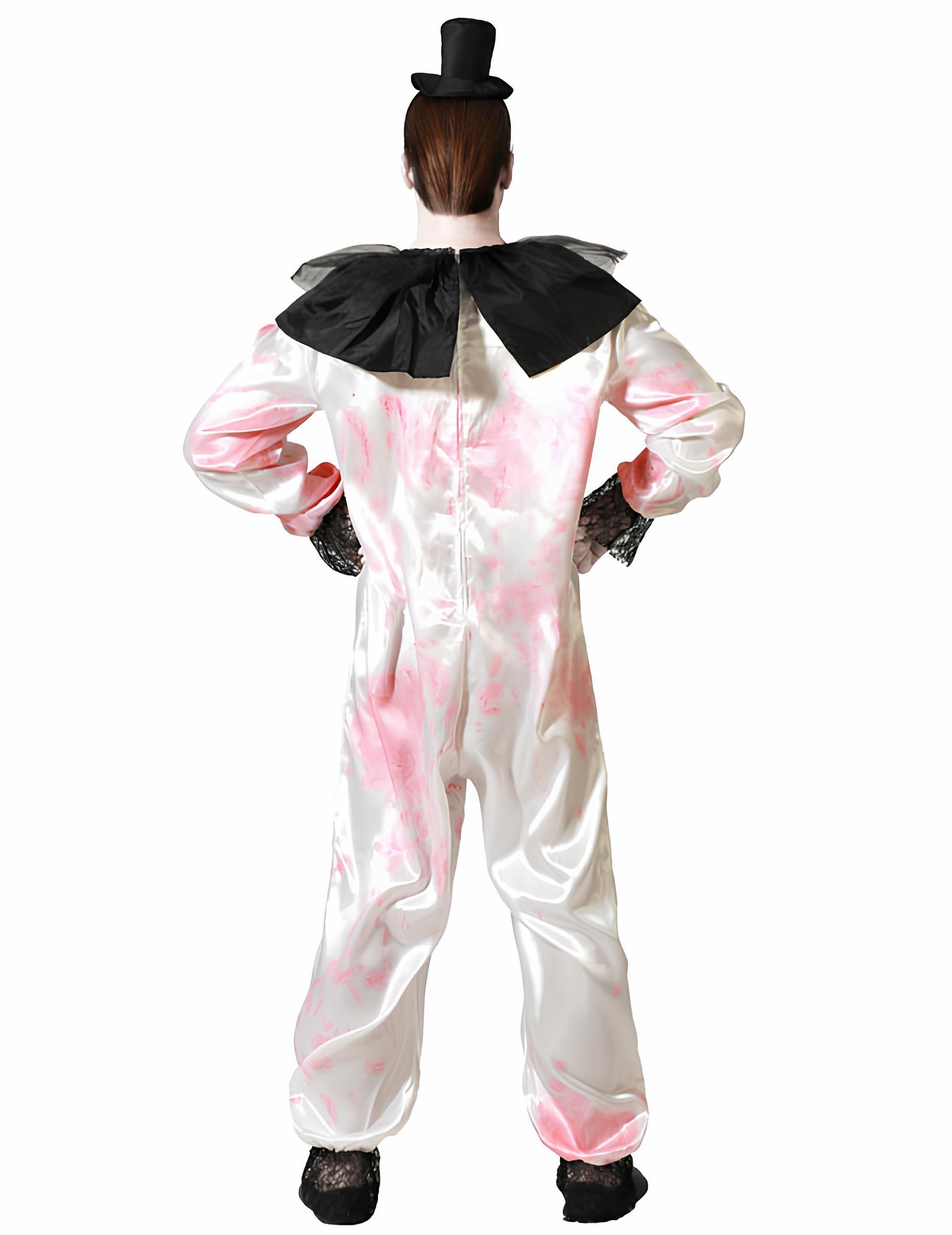 Vue de dos du déguisement de Pierrot assassin pour homme