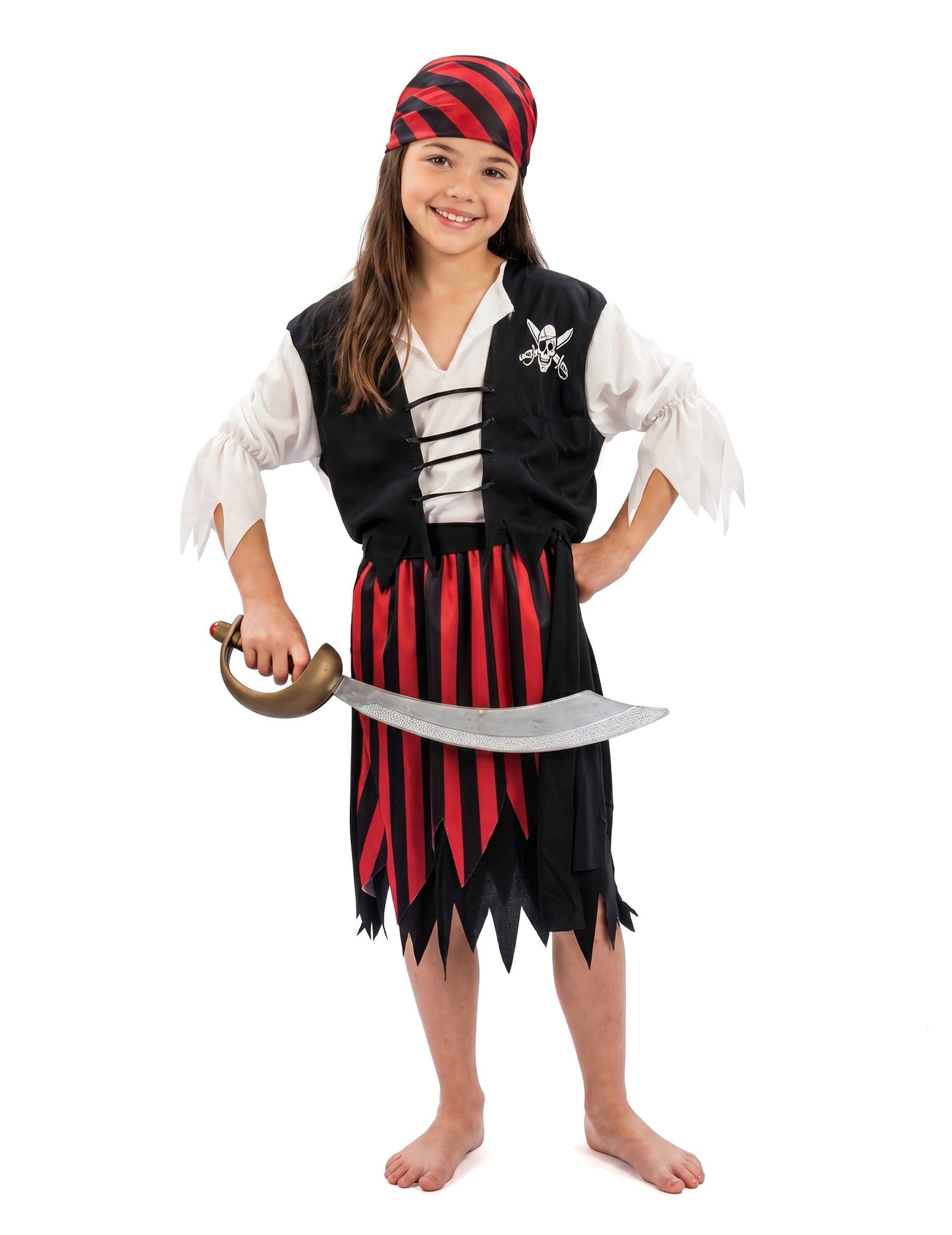 Disfraz de pirata bucanera para niña