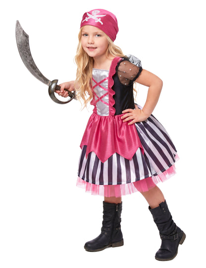 Disfraz pirata rosa niña