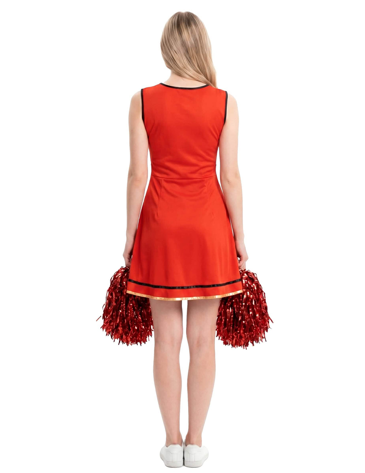 Disfraz cheerleader USA rojo para mujer