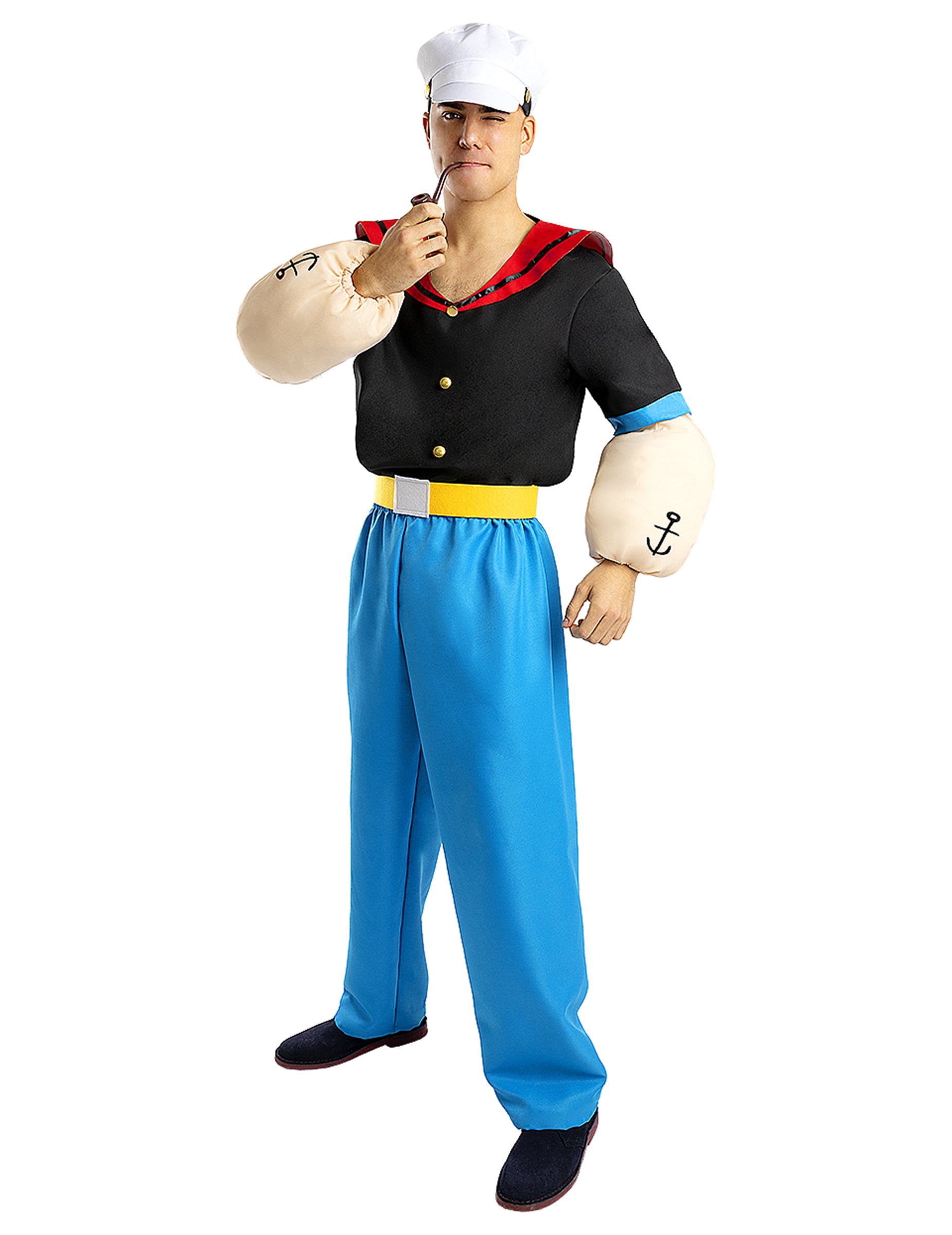 Vue de face du déguisement Popeye™ pour adulte