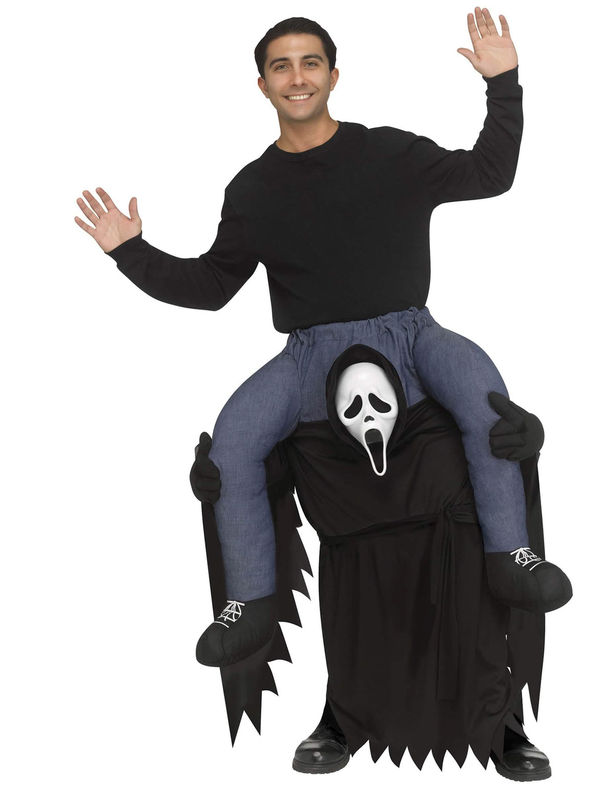 Déguisement porte moi Scream™ pour adulte noir et blanc