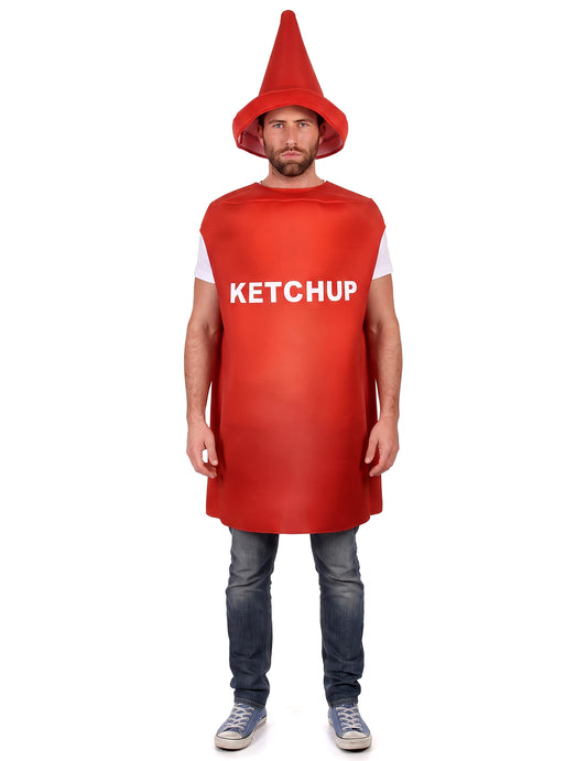 Disfraz de ketchup para adulto