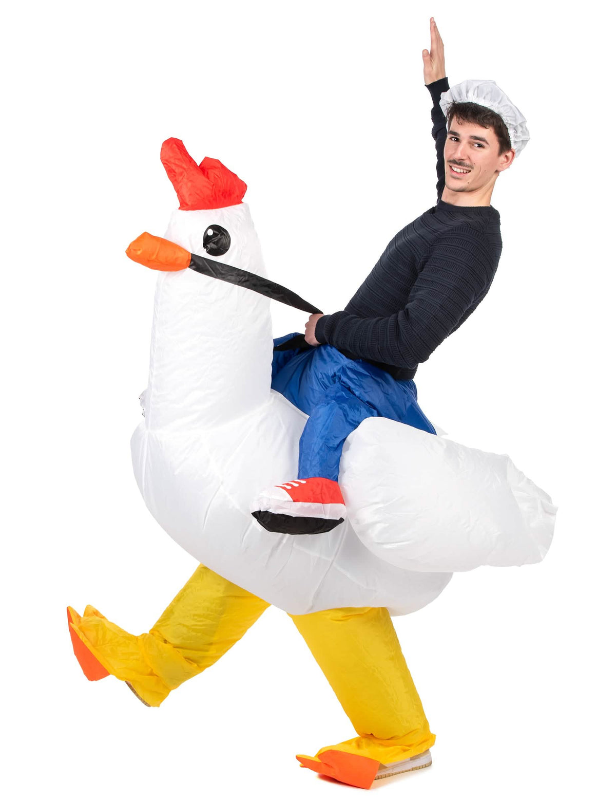 Disfraz de pollo inflable para adulto