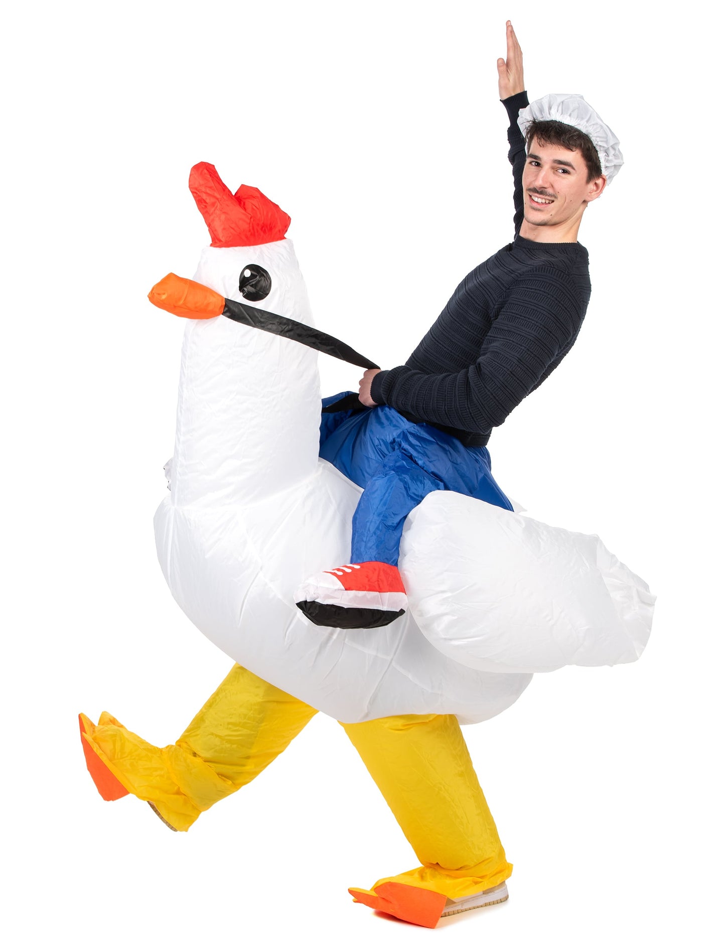 Disfraz de pollo inflable para adulto