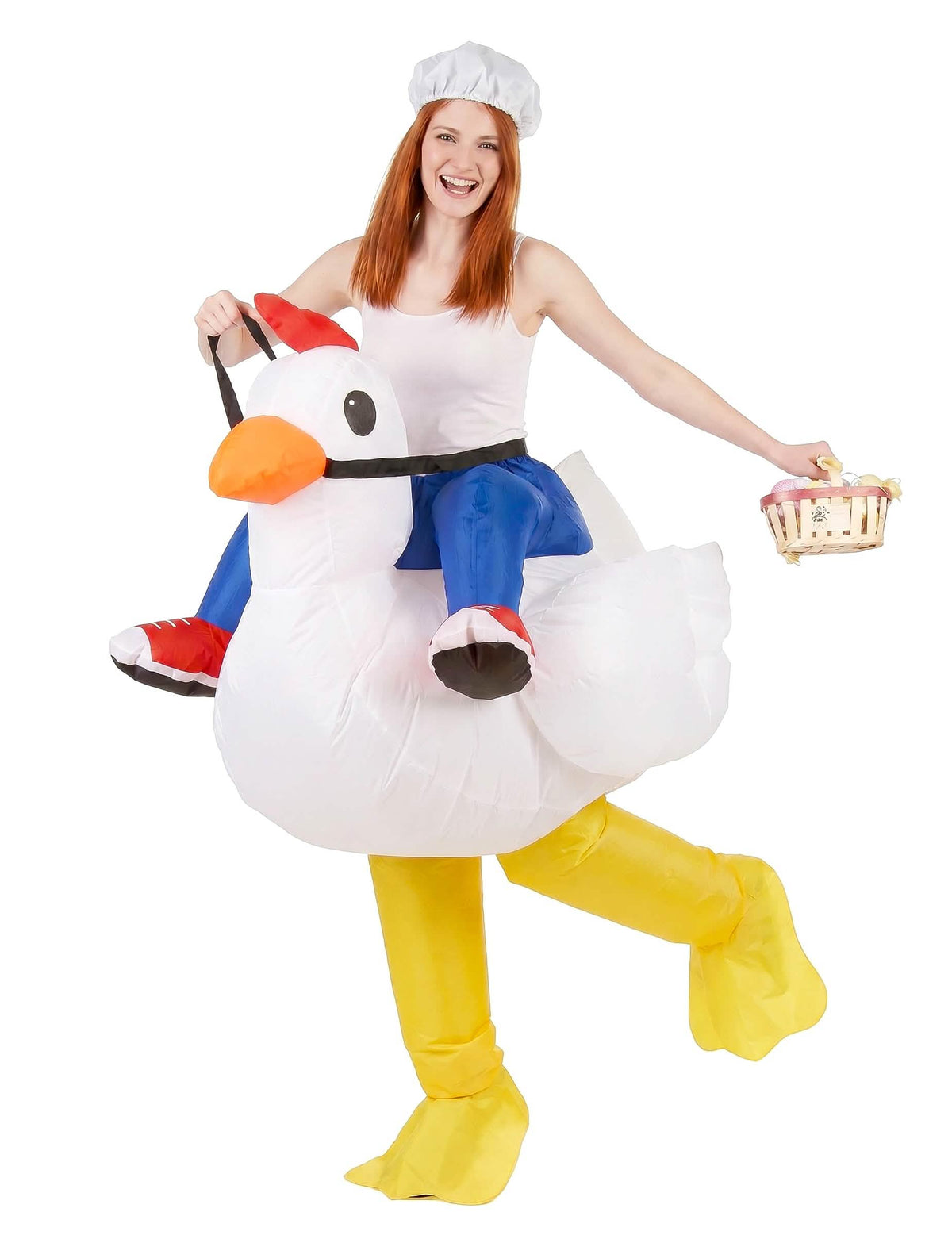 Disfraz de pollo inflable para adulto
