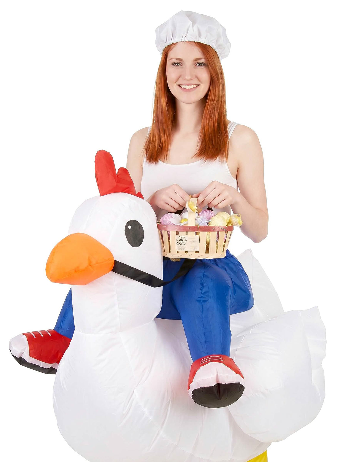 Disfraz de pollo inflable para adulto