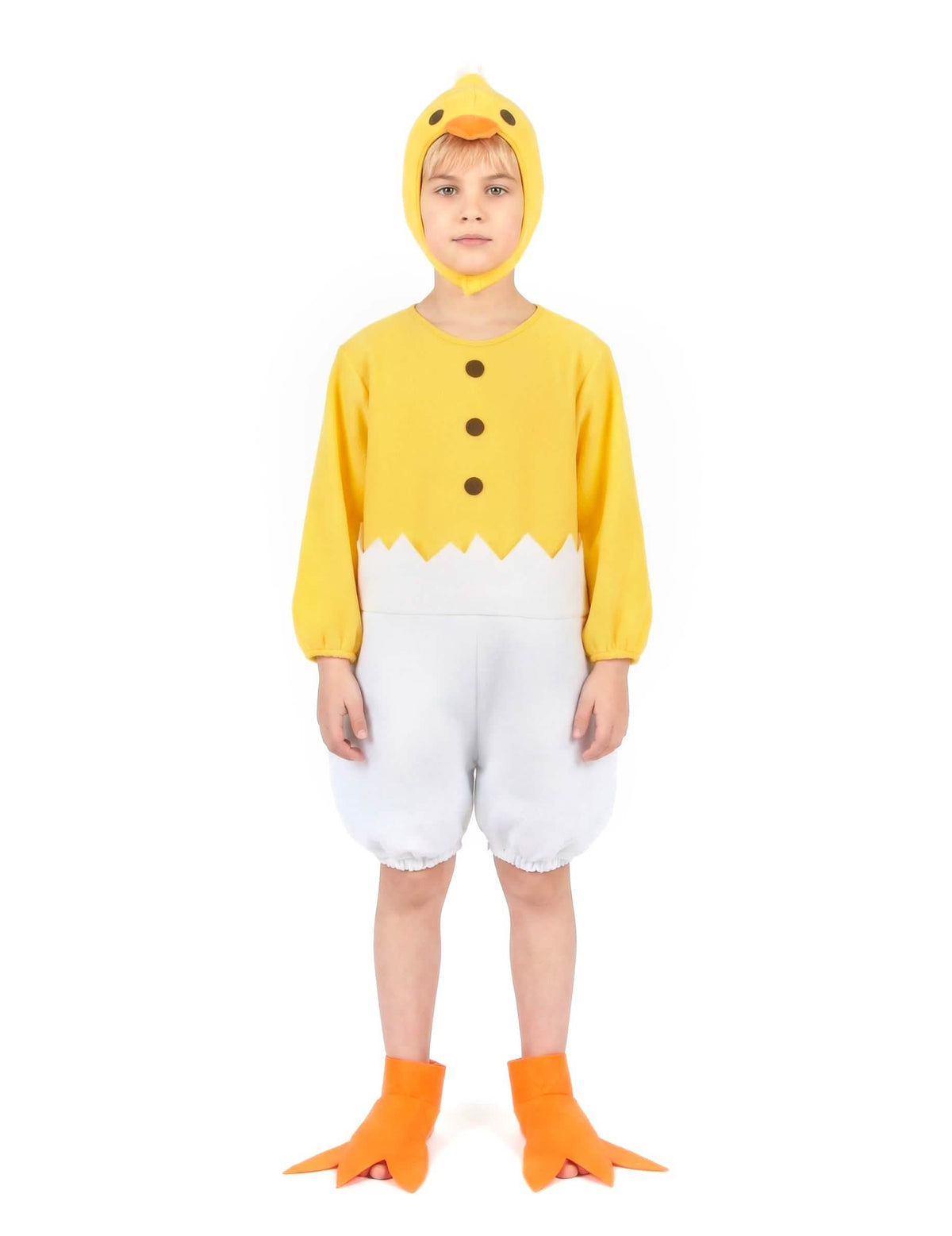 Vue de face du déguisement de poussin pour enfant