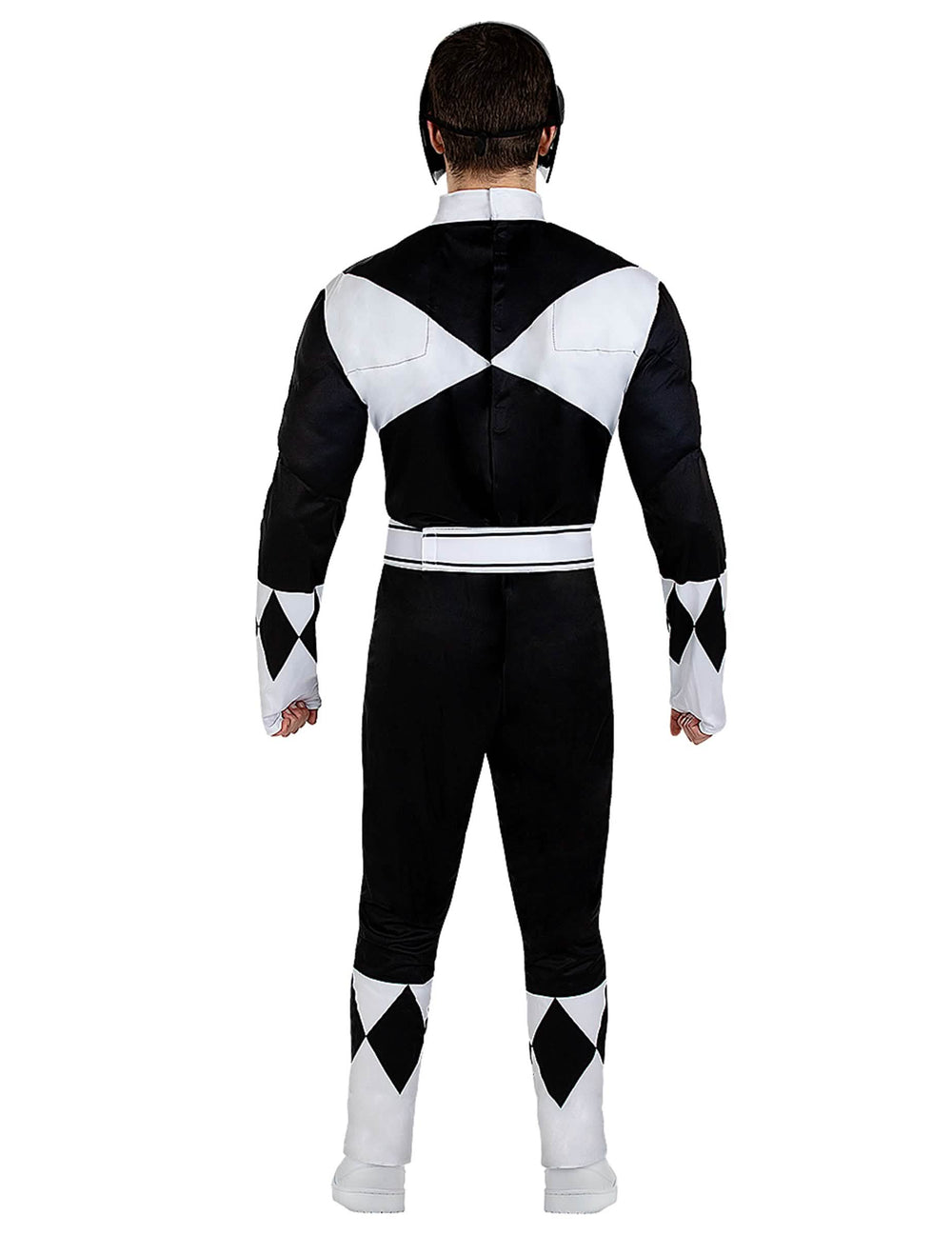 Vue de dos du déguisement Power Ranger™ pour adulte noir