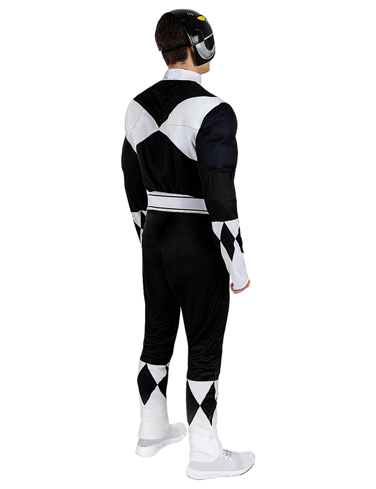Vue de dos du déguisement Power Ranger™ pour adulte noir