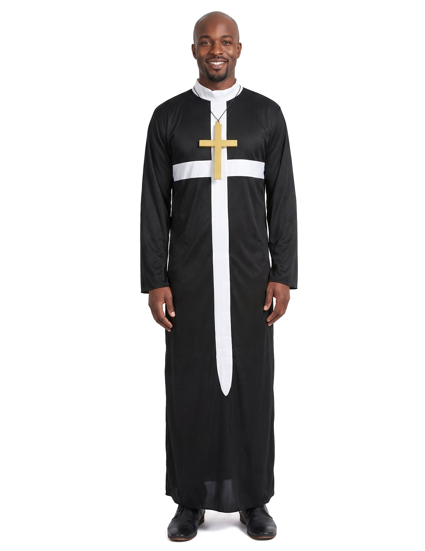 Disfraz de cura cruz blanca hombre