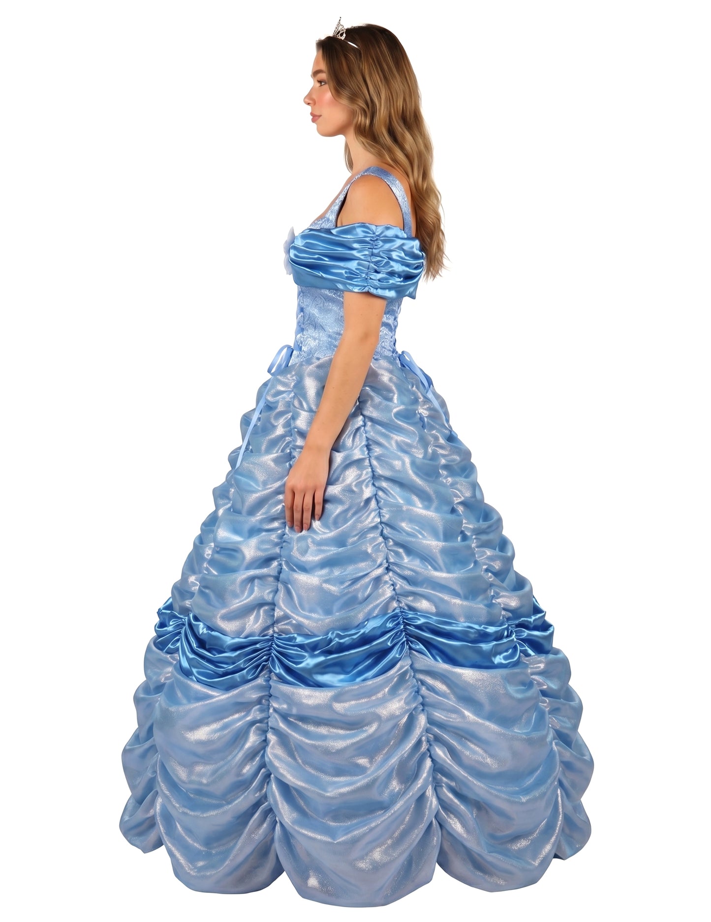 disfraz de princesa azul de alta gama para mujer