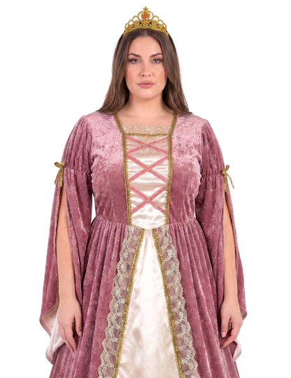 Disfraz de Princesa Medieval Rosa y Blanco Grande Mujer