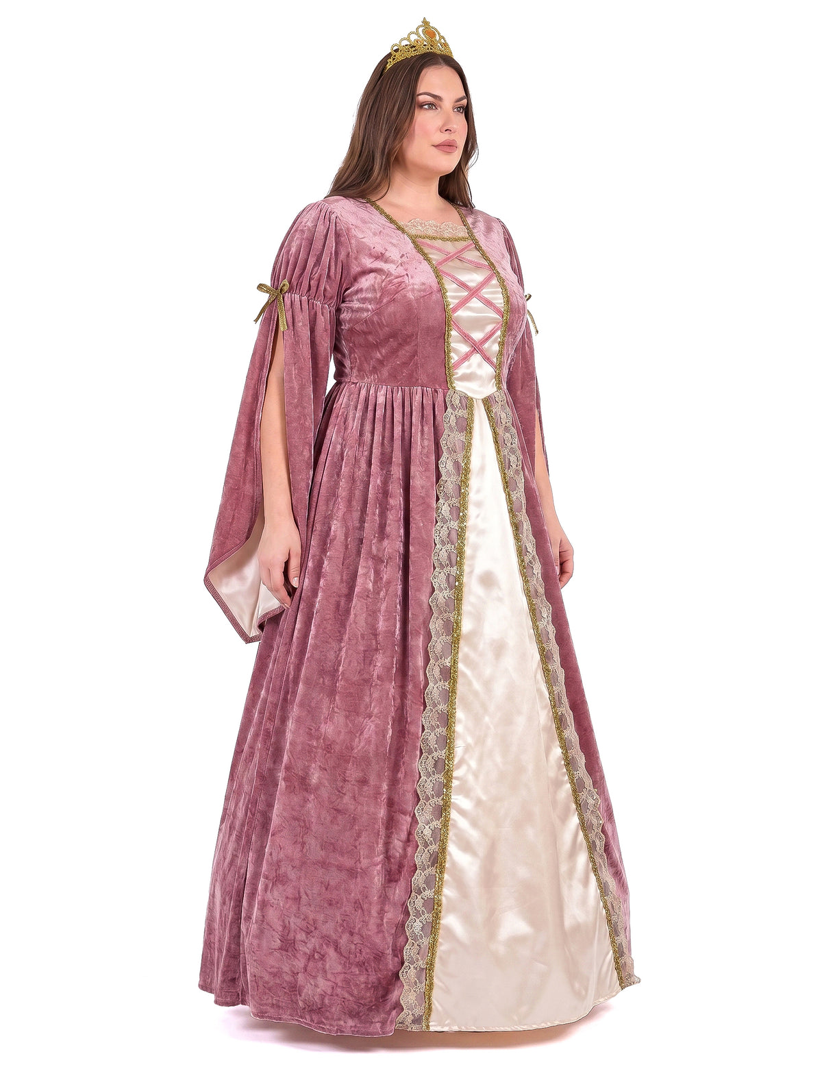 Disfraz de Princesa Medieval Rosa y Blanco Grande Mujer