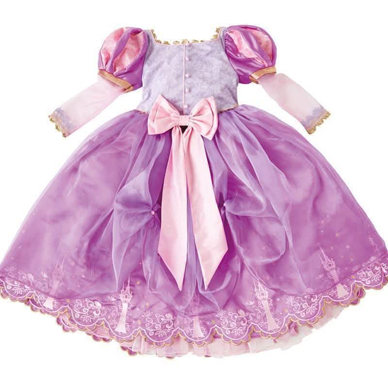 Vue de dos du déguisement Princesse Raiponce collector