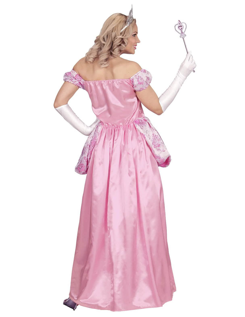 Vue de dos du déguisement de princesse pour femme