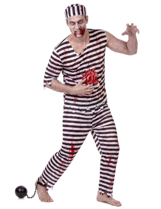 Disfraz de preso zombie hombre