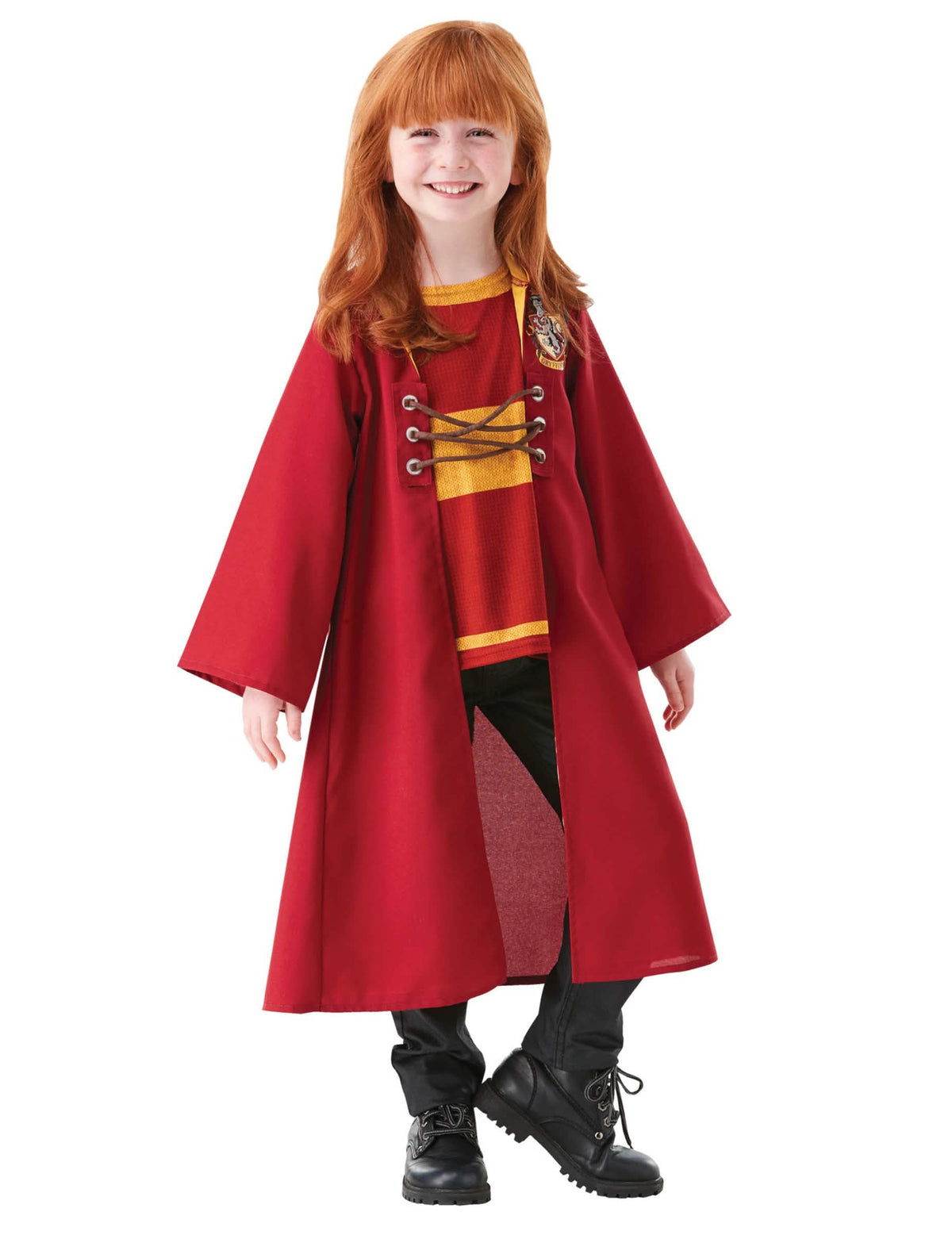 Vista frontal del disfraz Quidditch Harry Potter™ niño