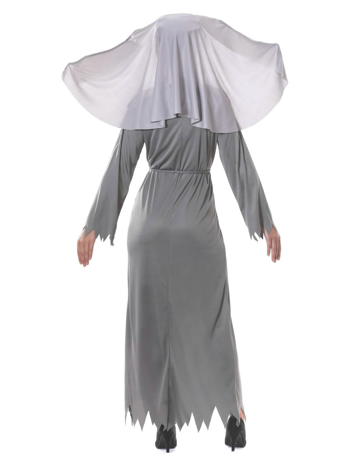 Vue de dos du déguisement de religieuse possédée pour femme