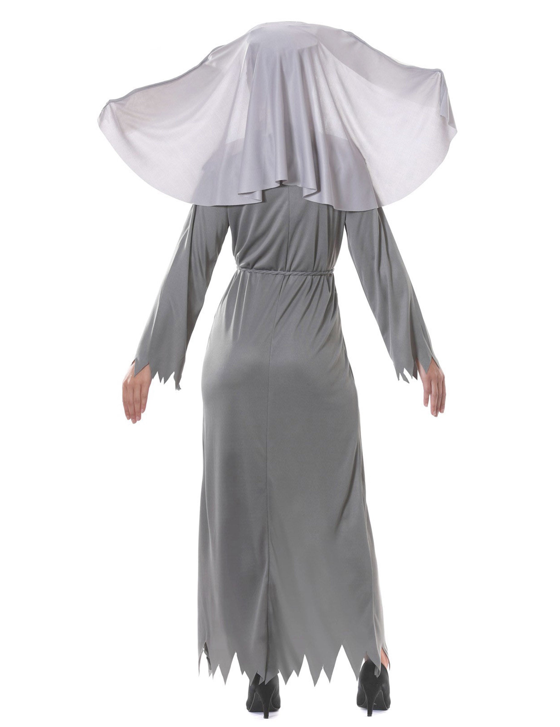 Vue de dos du déguisement de religieuse possédée pour femme