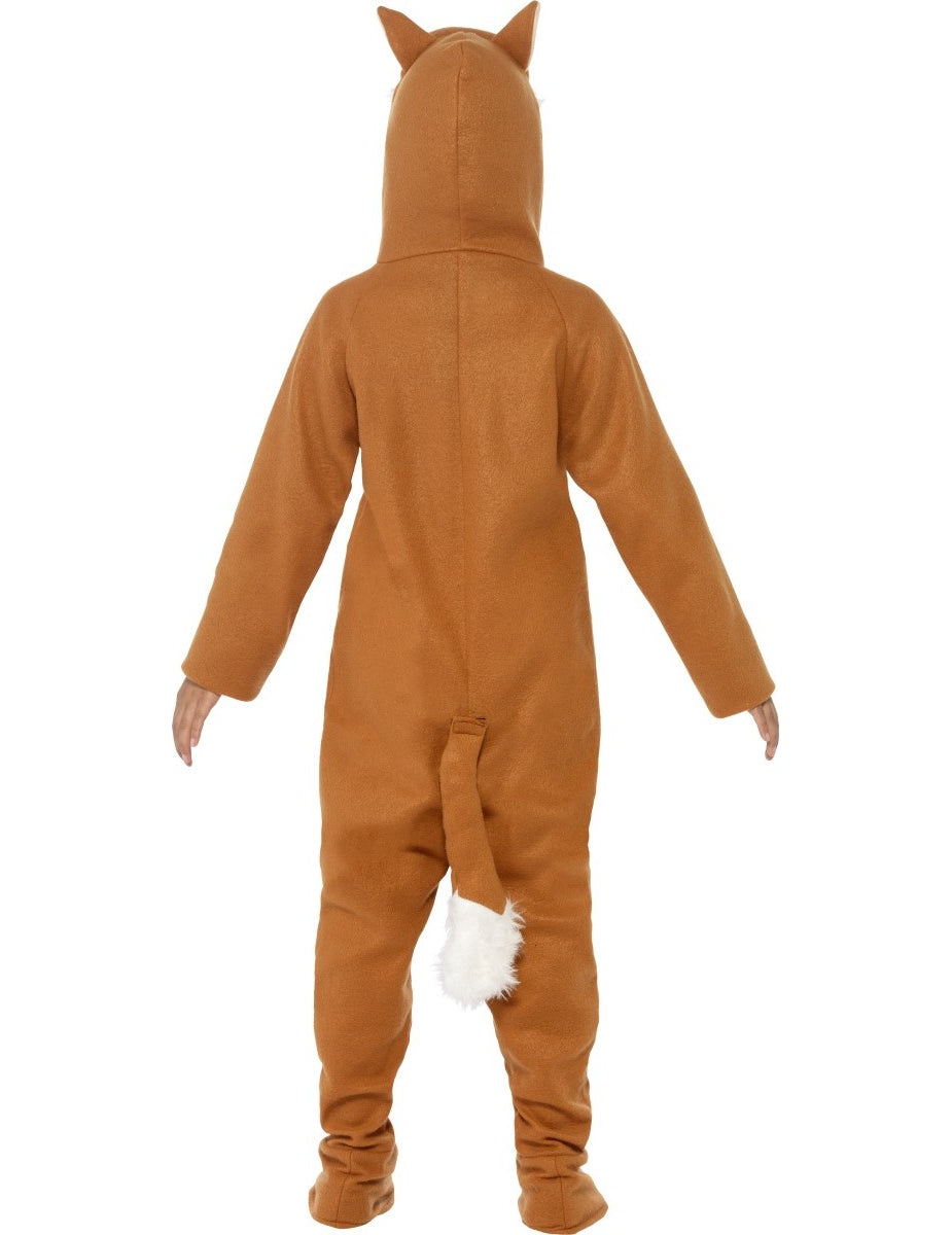Disfraz De Zorro Para Niño Y Niña – Mono Con Capucha Y Cola – Talla 7-9 Años – 100% Poliéster – Ideal Para Carnaval Y Halloween