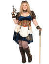 Disfraz de steampunk retro futurista para mujer talla grande