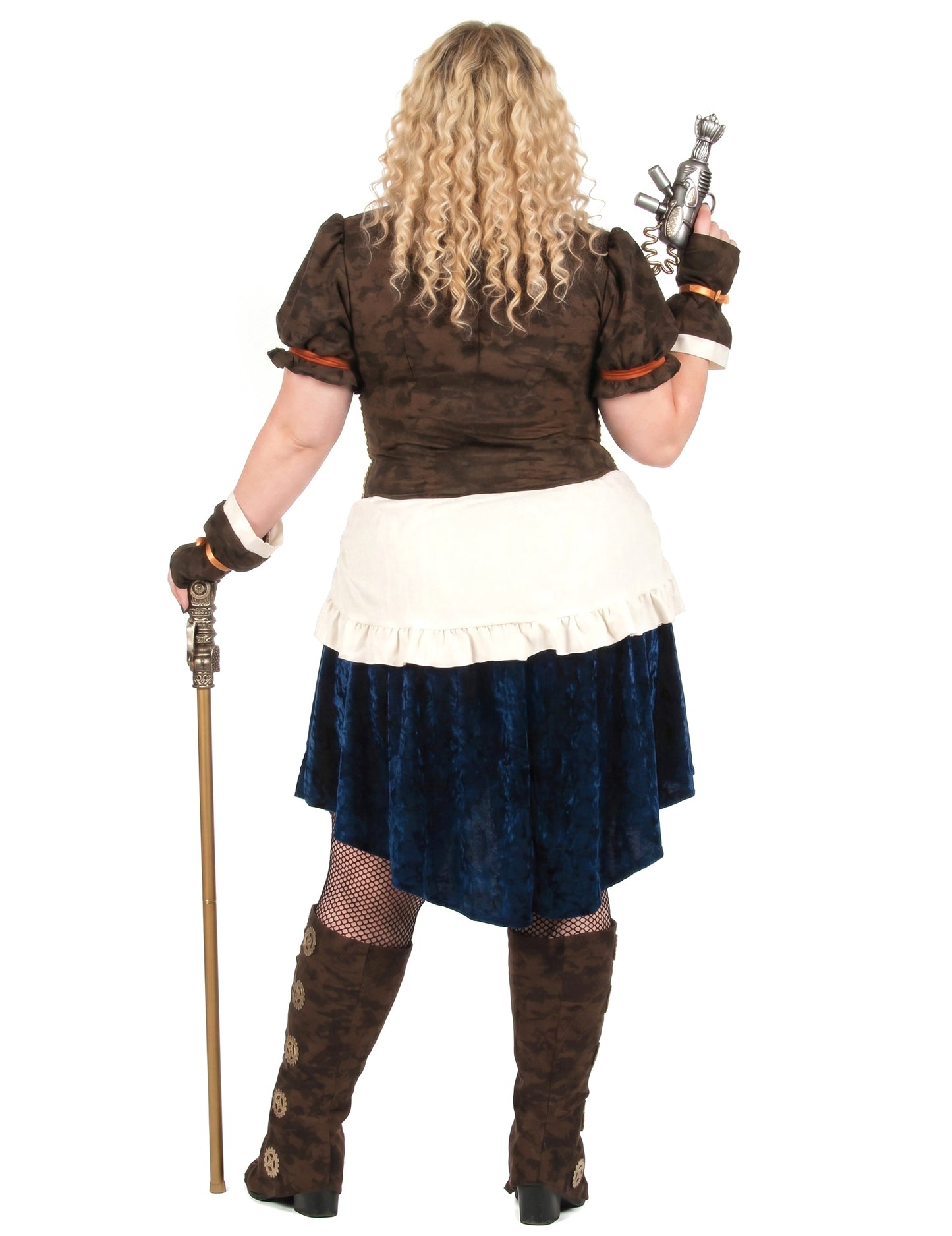 Disfraz de steampunk retro futurista para mujer talla grande