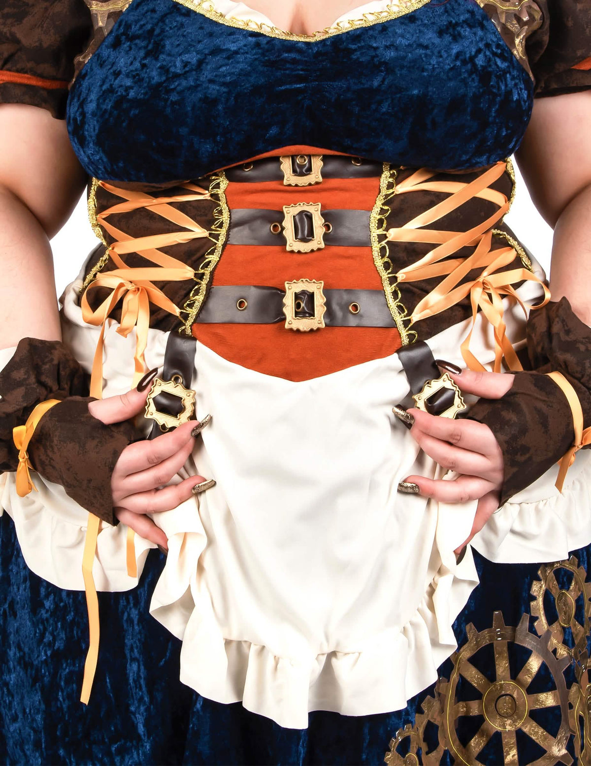 Disfraz de steampunk retro futurista para mujer talla grande
