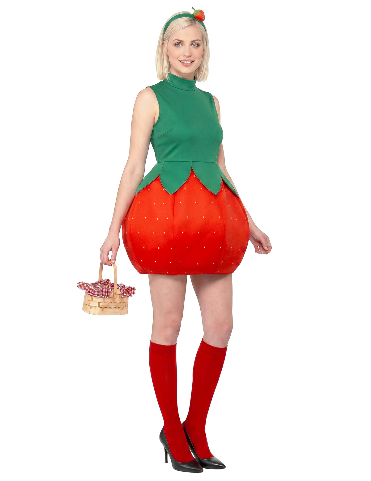 Disfraz vestido fresa Mujer