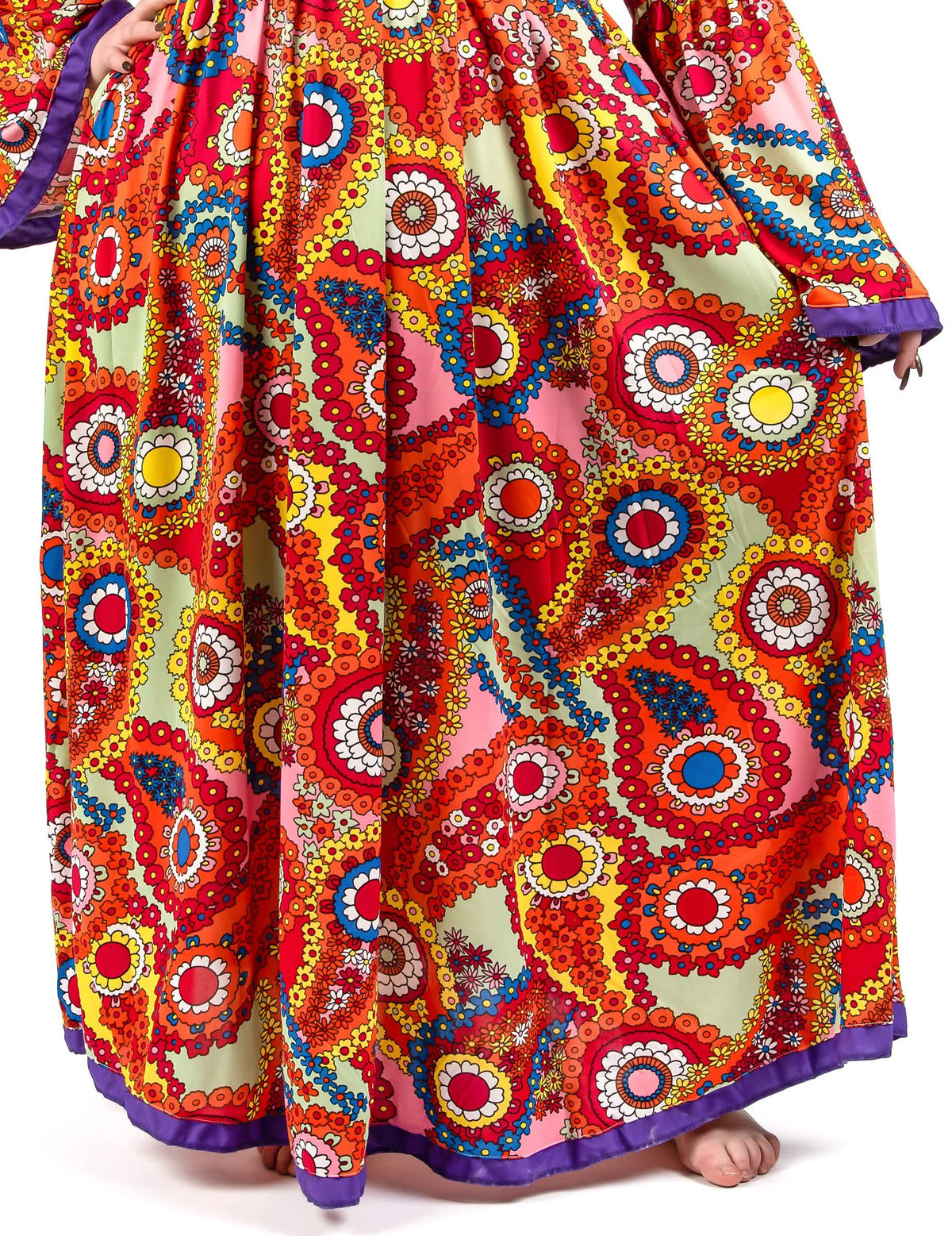 Disfraz vestido hippie talla grande mujer 
