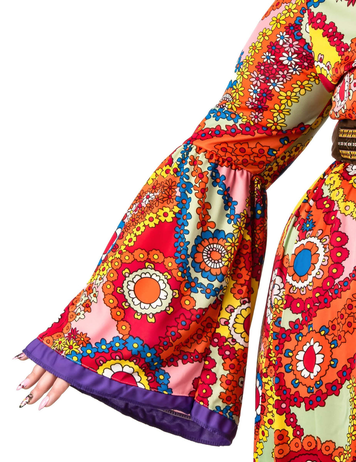 Disfraz vestido hippie talla grande mujer 