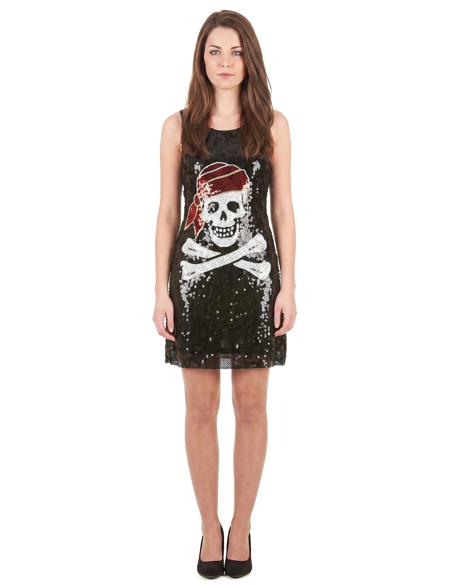 Disfraz vestido lentejuelas calavera