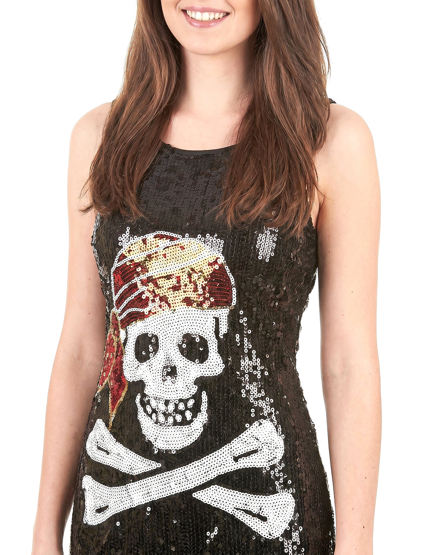 Disfraz vestido lentejuelas calavera