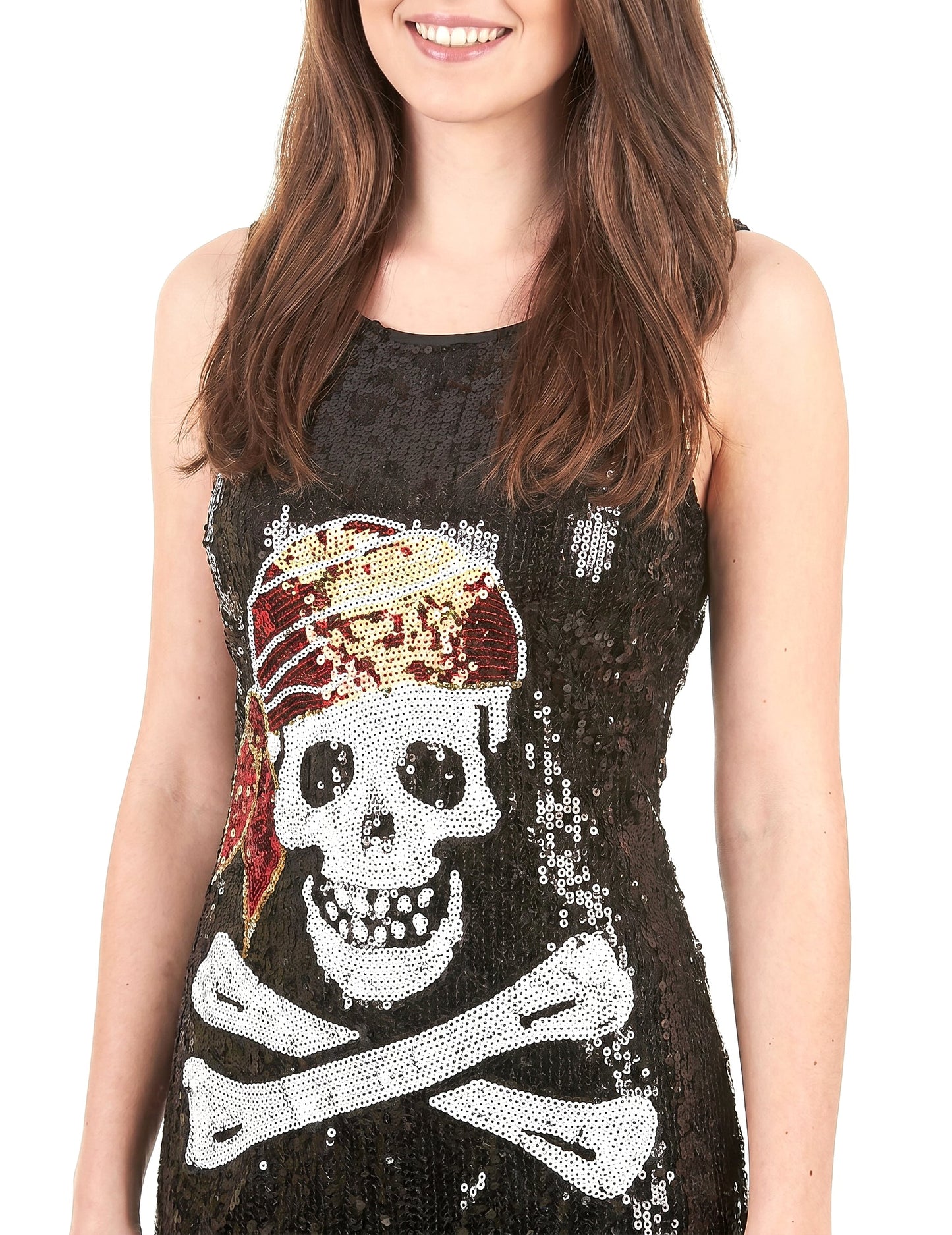Disfraz vestido lentejuelas calavera